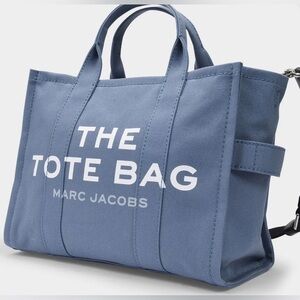 THE CANVAS MEDIUM TOTE BAG MARC JACOBS IN BLUE SHADOW EUC